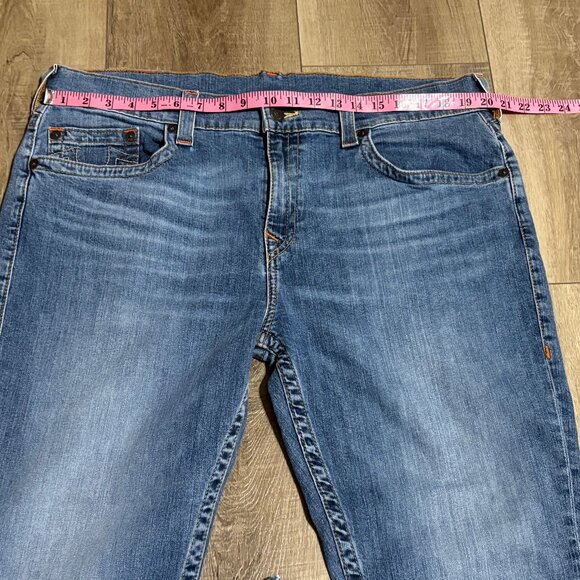 True Religion Men’s Geno Relaxed Slim Jeans Size 38x30 No Flap - Picture 8 of 14